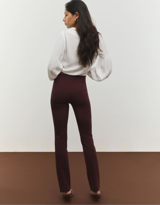 Stradivarius Slim fit trousers in brown, 4 of 4