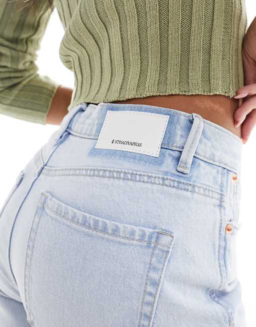 Stradivarius - Slim-jeans med lige ben i lyseblå, 3 af 5