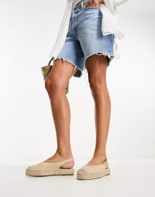 Stradivarius slingback espadrilles in beige | ASOS