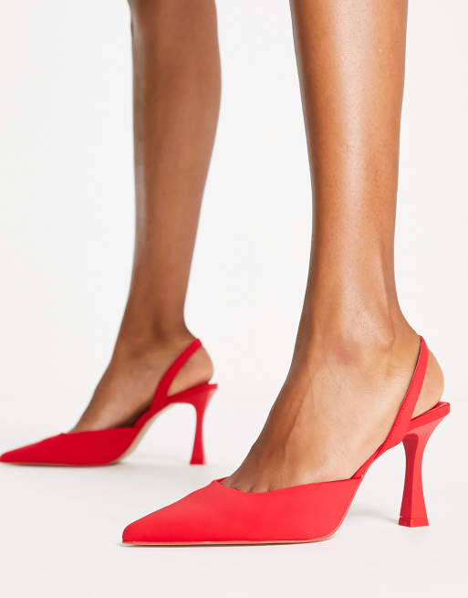 Asos red shop court shoes