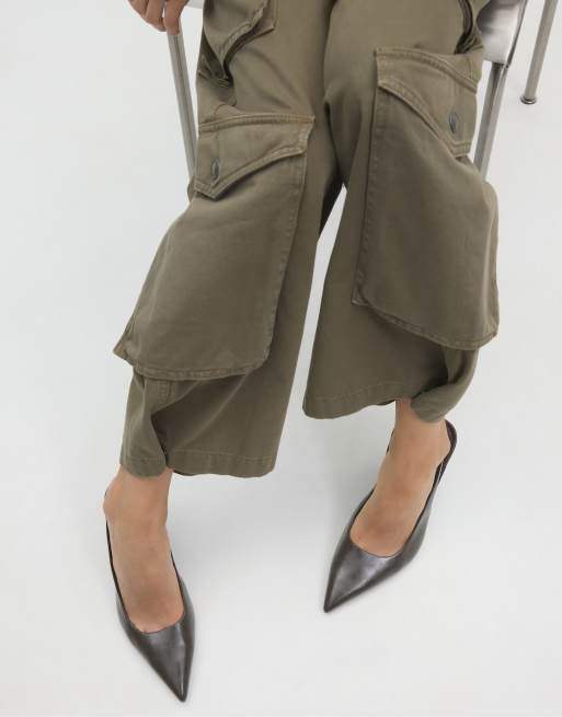 Stradivarius Slingback-Heels in Braun, 2 von 7