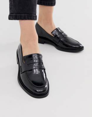 asos black slip on shoes
