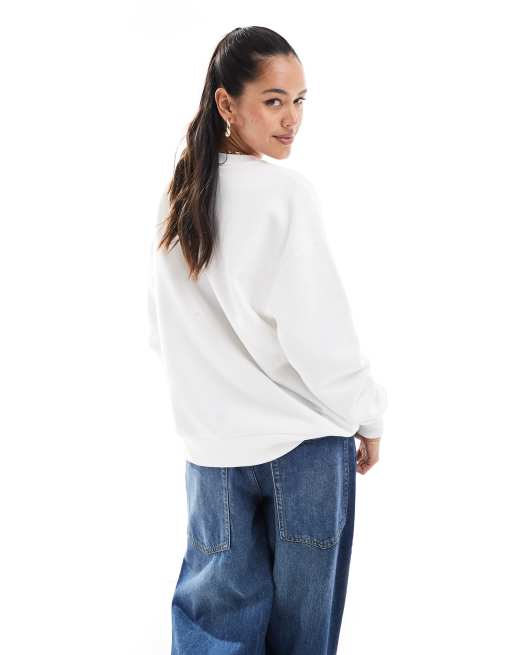 White slogan sweatshirt cheap