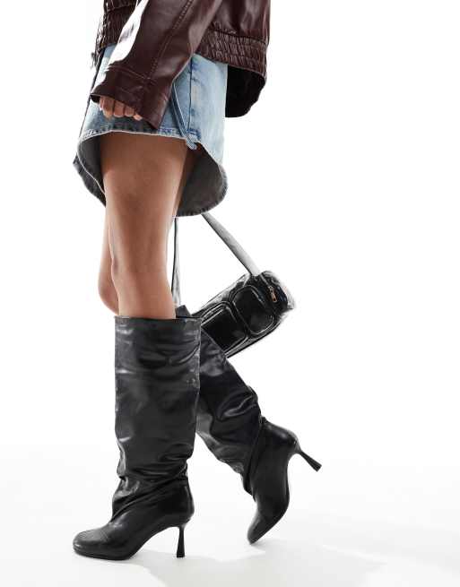 Slouchy Botas Altas En Stradivarius Botines Tacon Botines