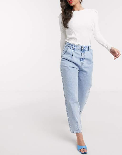 Stradivarius slouchy jeans in light blue