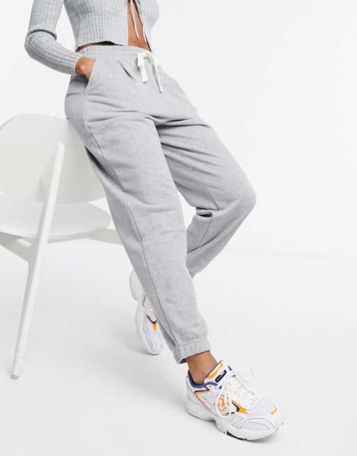 Stradivarius slouchy jogger in grey