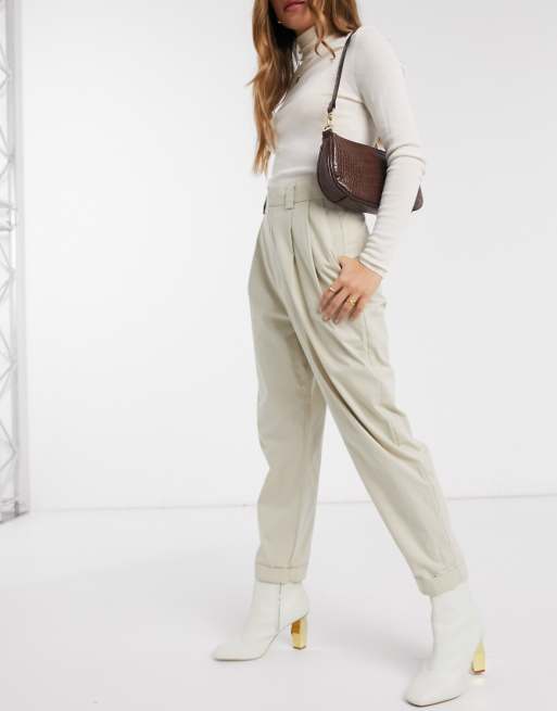 Stradivarius slouchy pant in beige ASOS Stradivarius slouchy pant in beige ASOS