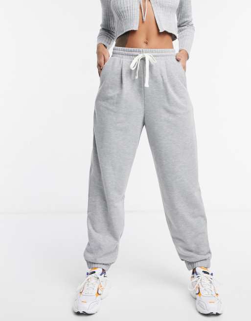 Urban Classics BASIC SWEATPANTS - Tracksuit bottoms - grey - Zalando