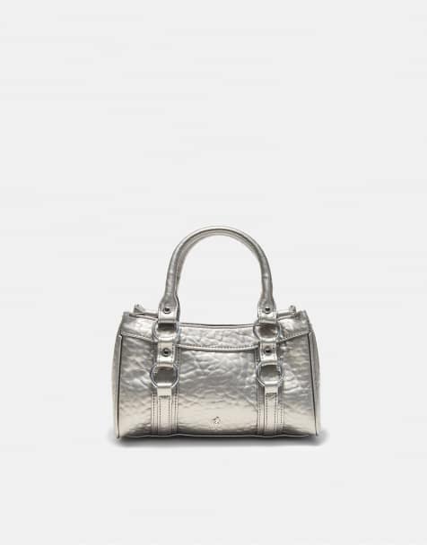 Stradivarius Small bowling bag in grey - view 1