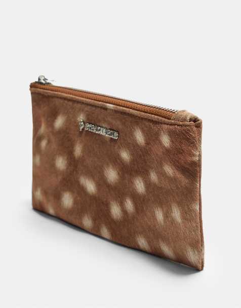Stradivarius Small printed toiletry bag in beige - view 1