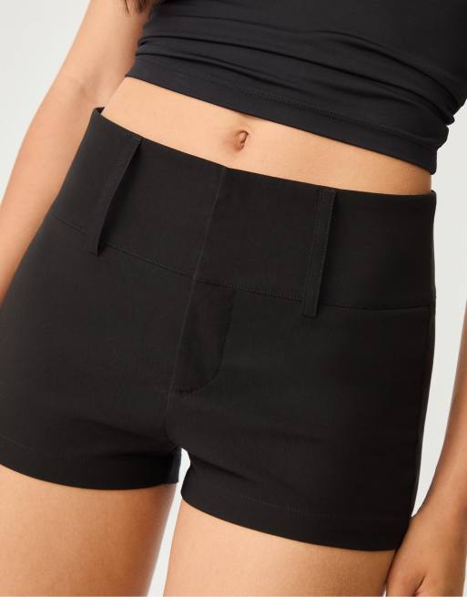 Stradivarius Smart mini shorts in black | ASOS