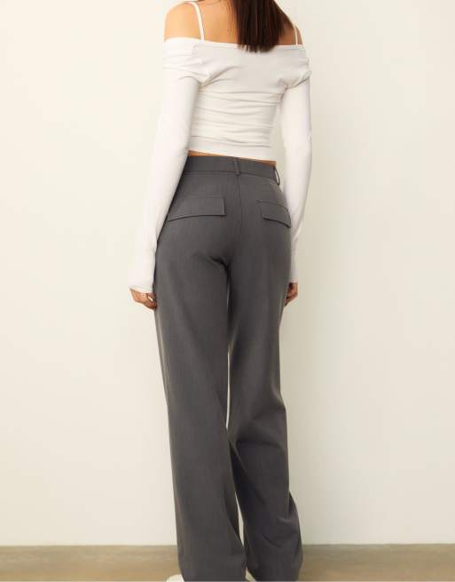 Stradivarius smart trousers with pockets in dark grey | ASOS