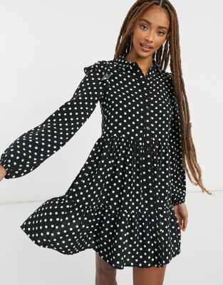 polka dot smock top