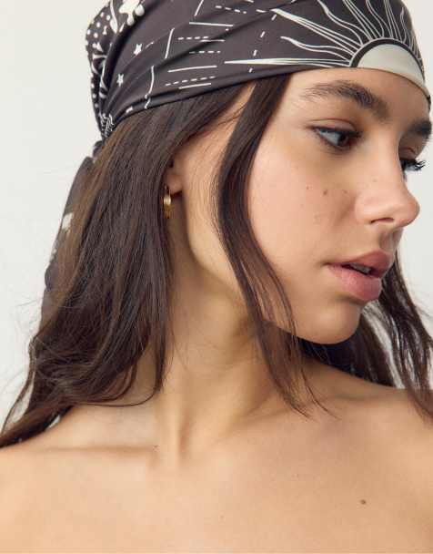 Stradivarius Snakeskin print scarf in brown - view 1