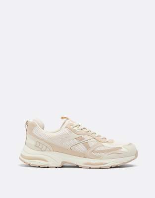 Stradivarius - Sneaker in Beige mit Plateausohle-Neutral