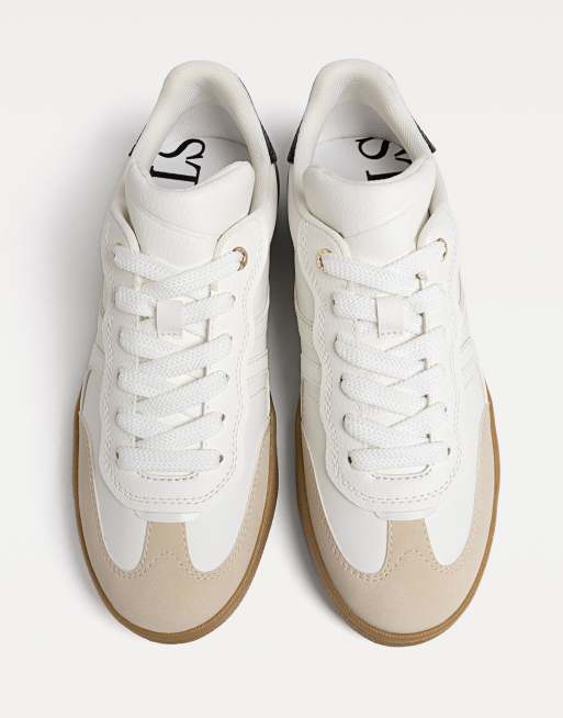 Stradivarius - Sneakers casual bianche stile rétro, 2 di 3