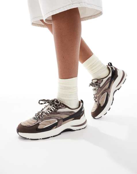 Stradivarius - Sneakers con suola spessa marroni - view 1