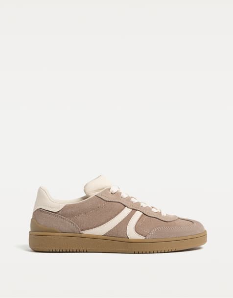 Stradivarius - Sneakers in pelle beige - view 1