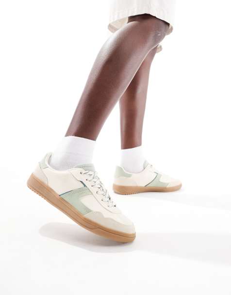 Stradivarius - Sneakers met rubberen zool in groen - view 1