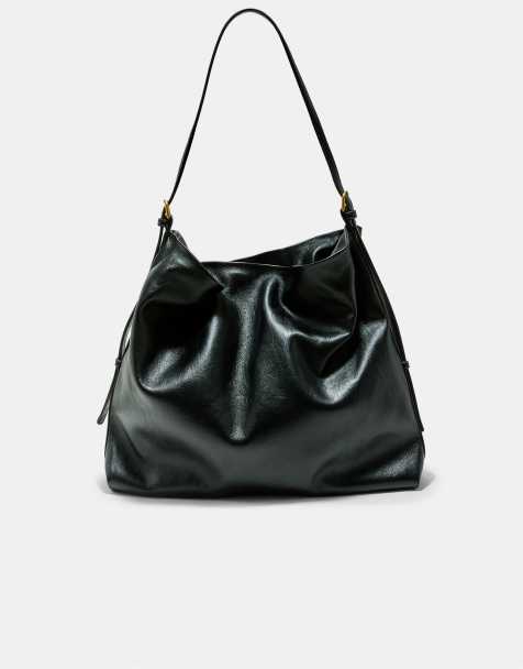 Stradivarius Soft shoulder bag in black - view 1
