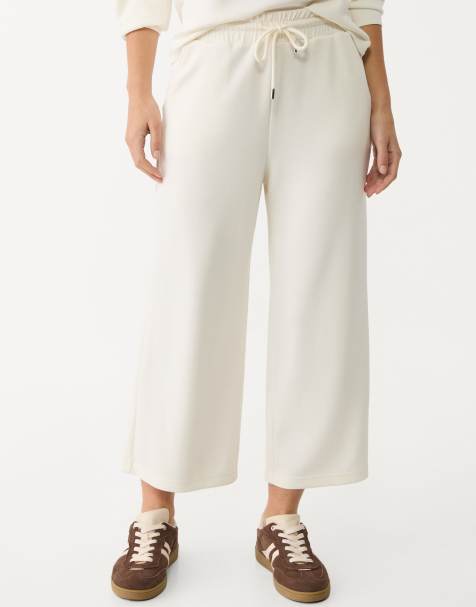 Stradivarius soft touch culottes in ecru - view 1