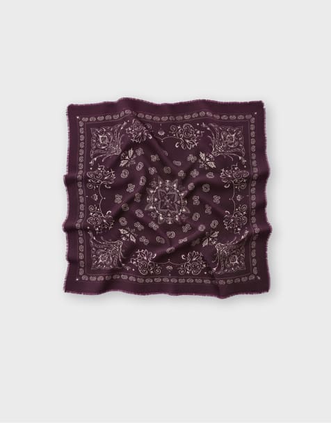 Stradivarius Soft-touch scarf in dark purple - view 1