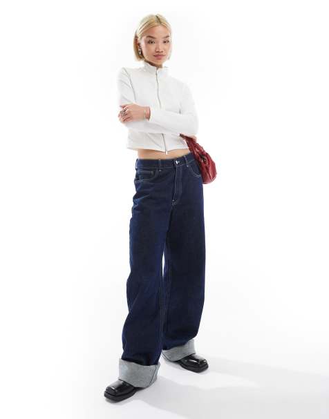 Stradivarius soft touch zip through track jacket in ecru - view 1