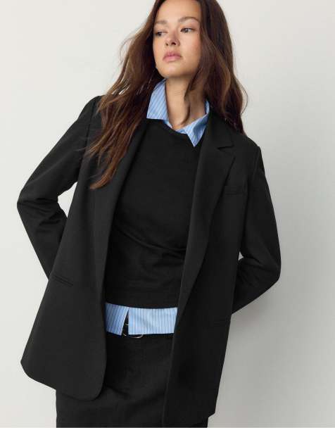 Stradivarius - Sort åben blazer - view 1
