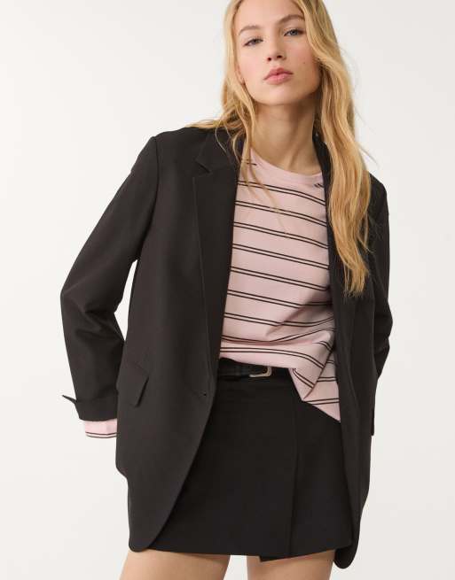 Stradivarius - Sort blazer 