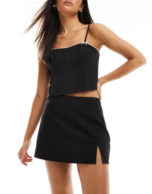 Stradivarius - Sort miniskort i 90'er-stil
