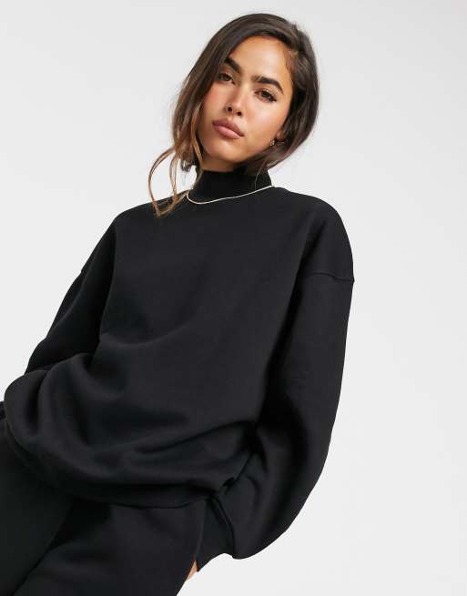 Stradivarius - Sort oversized sweatshirt