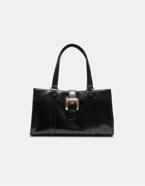 Stradivarius - Sort tote-taske i imiteret læder - view 1