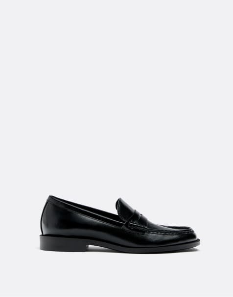 Stradivarius - Sorte loafers med lædereffekt - view 1