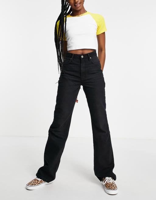 Stradivarius - Sorte vintage jeans med svaj