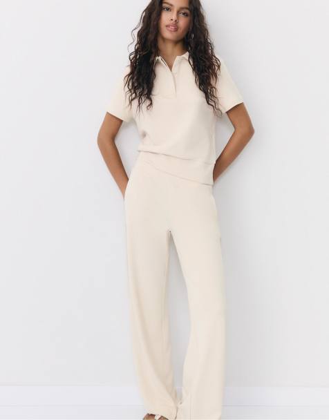 Stradivarius sot touch co-ord in stone - view 1