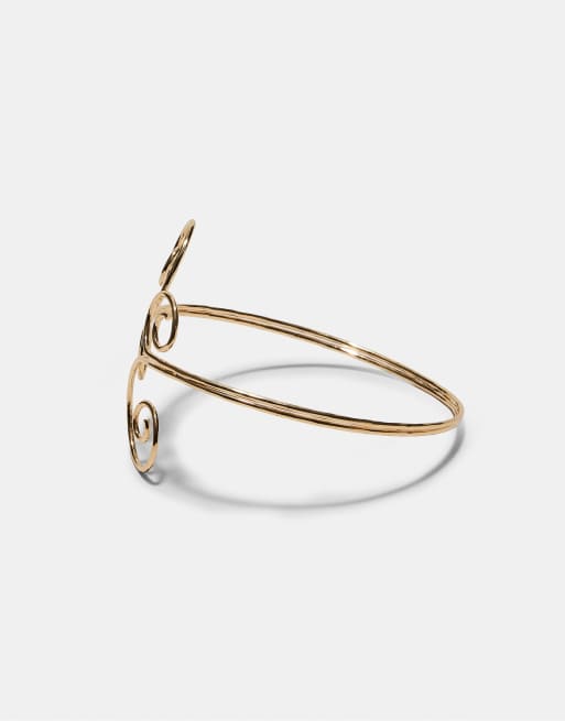 Stradivarius Spiral cuff in gold, 4 of 4