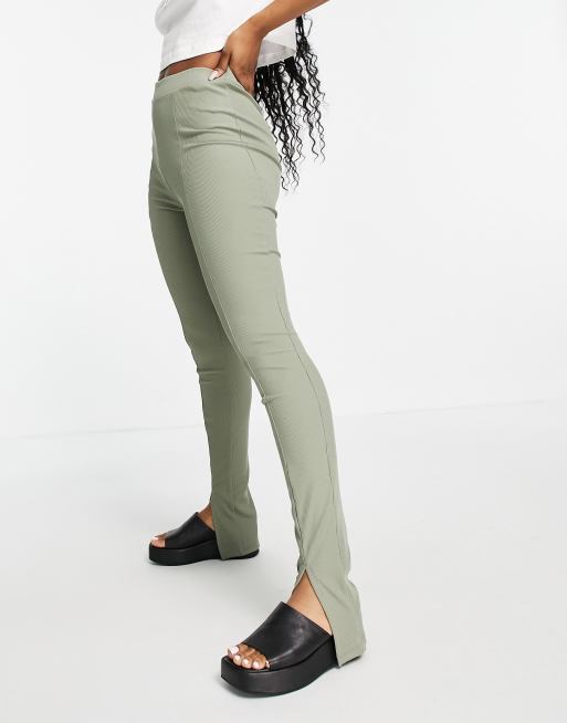stradivarius khaki trousers