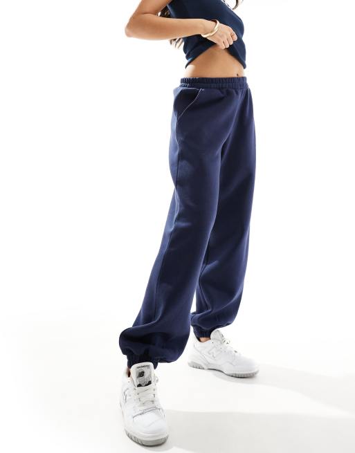 Stradivarius sport baggy sweatpants in navy