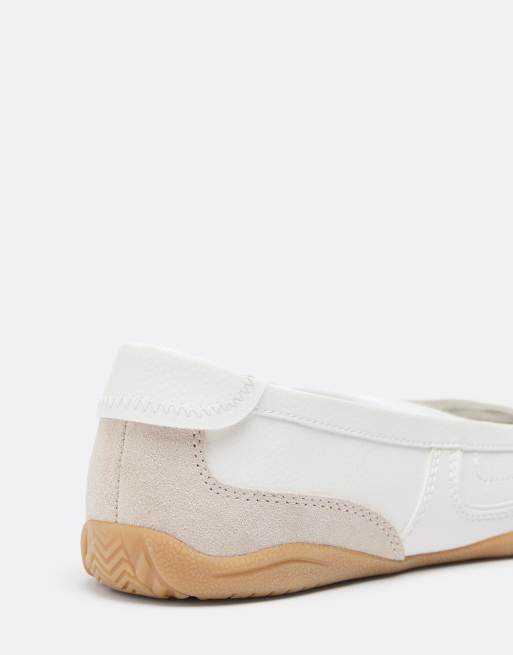 Stradivarius - Sportieve ballerina's met strik in wit, 4 van 5