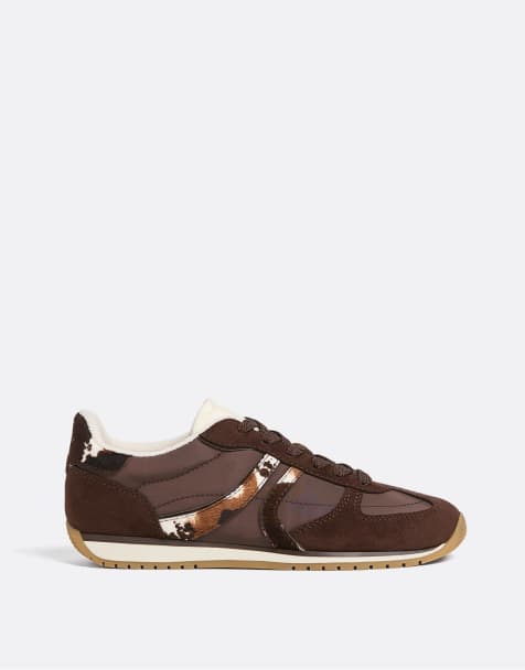 Stradivarius - Sportschoenen met dierenprint in bruin - view 1