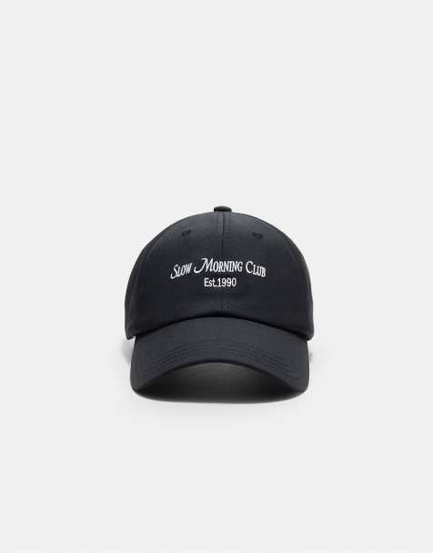 Stradivarius Sporty embroidered cap in black - view 1