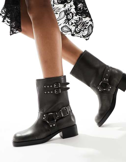 Stradivarius best sale biker boots