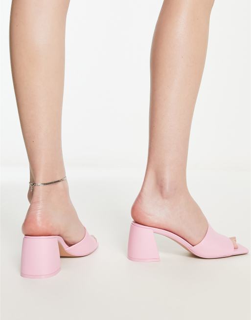 Pink chunky heels online