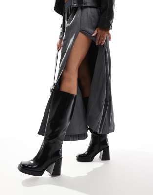  square toe heeled boot 