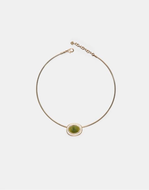 Stradivarius starrer Charm-Choker in Gold - view 1