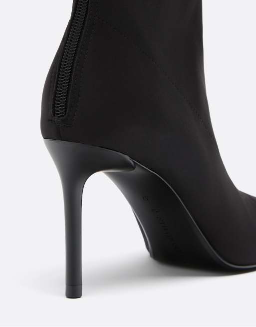 Stradivarius stivaletti con tacco a spillo neri, 5 di 6