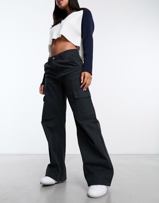 Stradivarius STR baggy cargo pants in charcoal ASOS