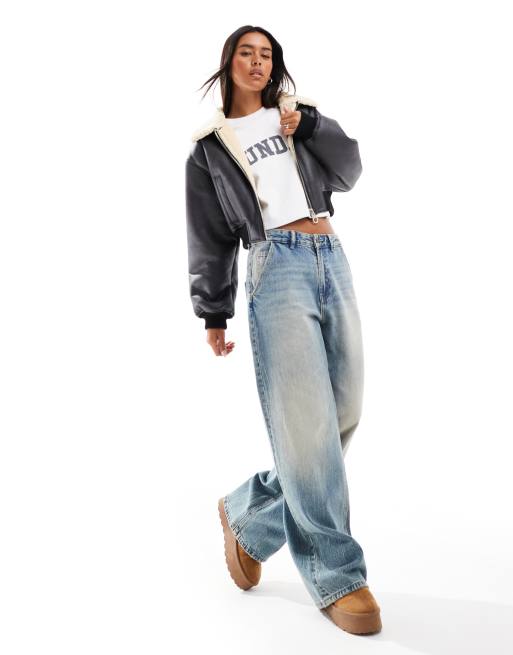 Stradivarius - STR - Baggy jeans in vintage wassing