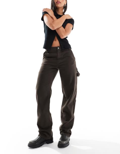 Stradivarius STR baggy trouser in brown - view 1