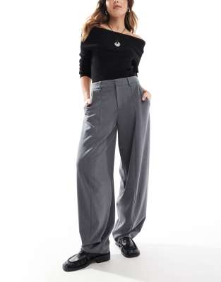 STR balloon tailored pants in gray